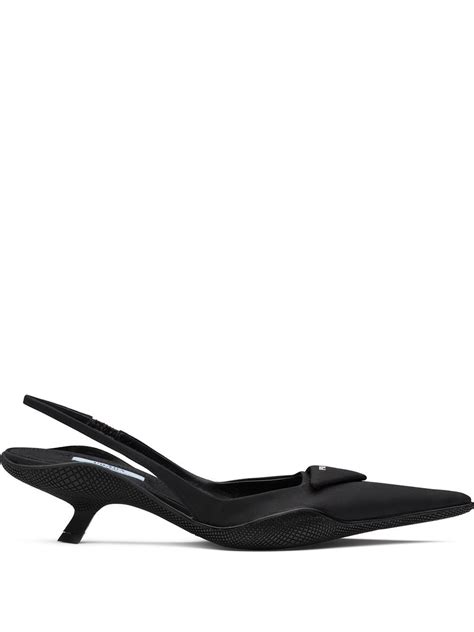 Prada slingback pointed toe pumps